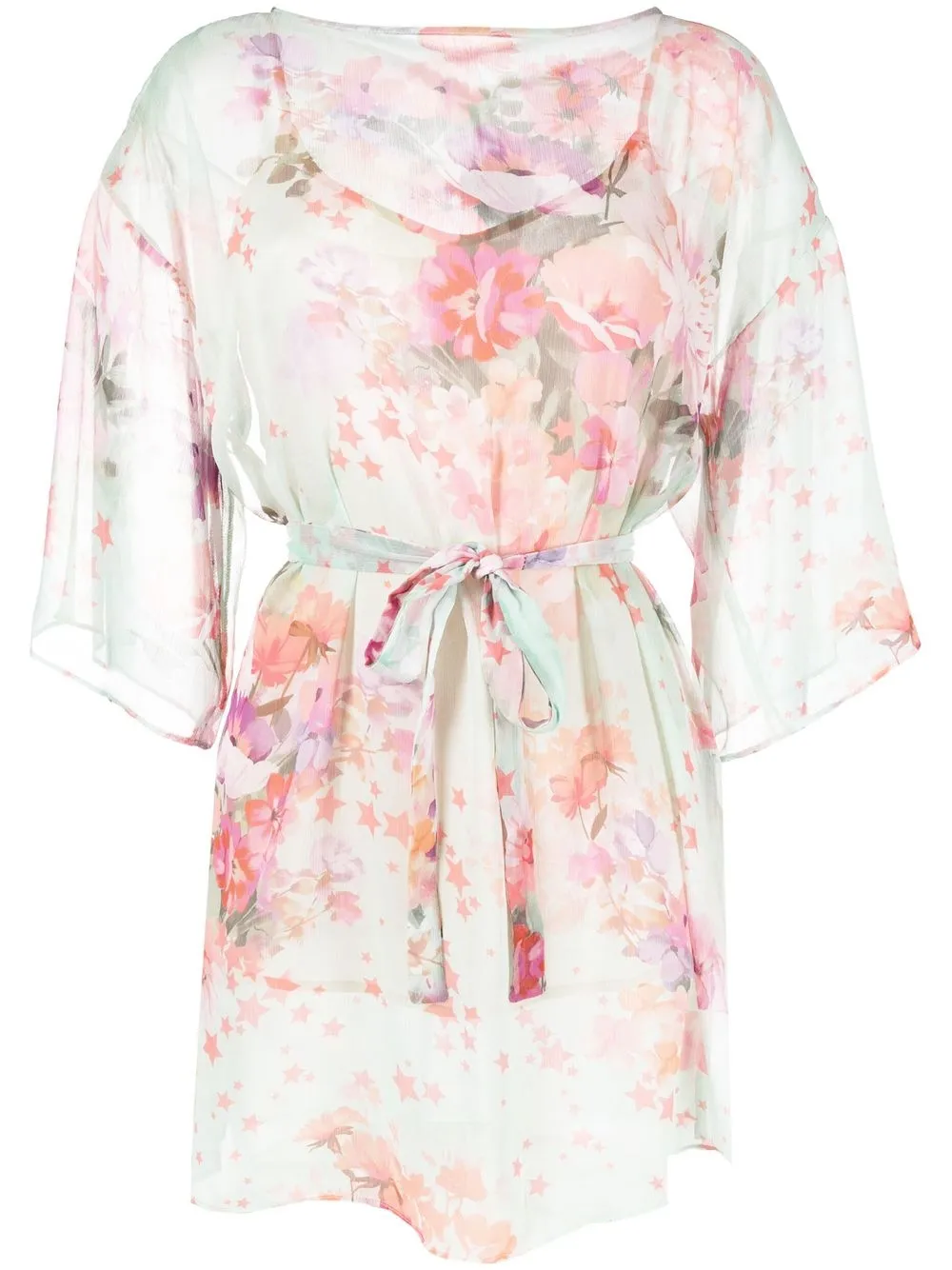 

TWINSET floral-print belted dress - Green