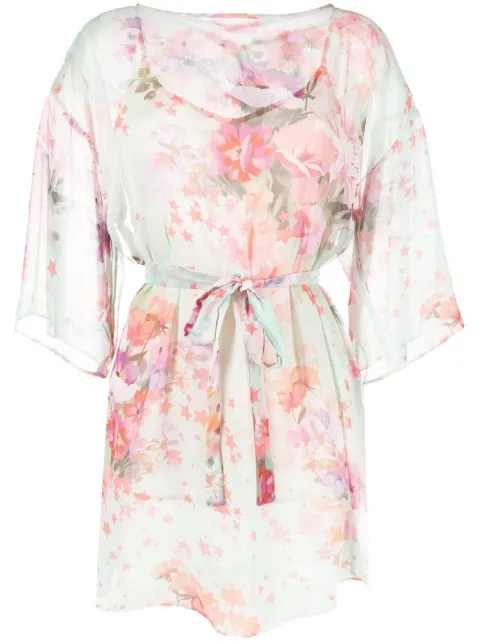 TWINSET vestido con cinturón y estampado floral