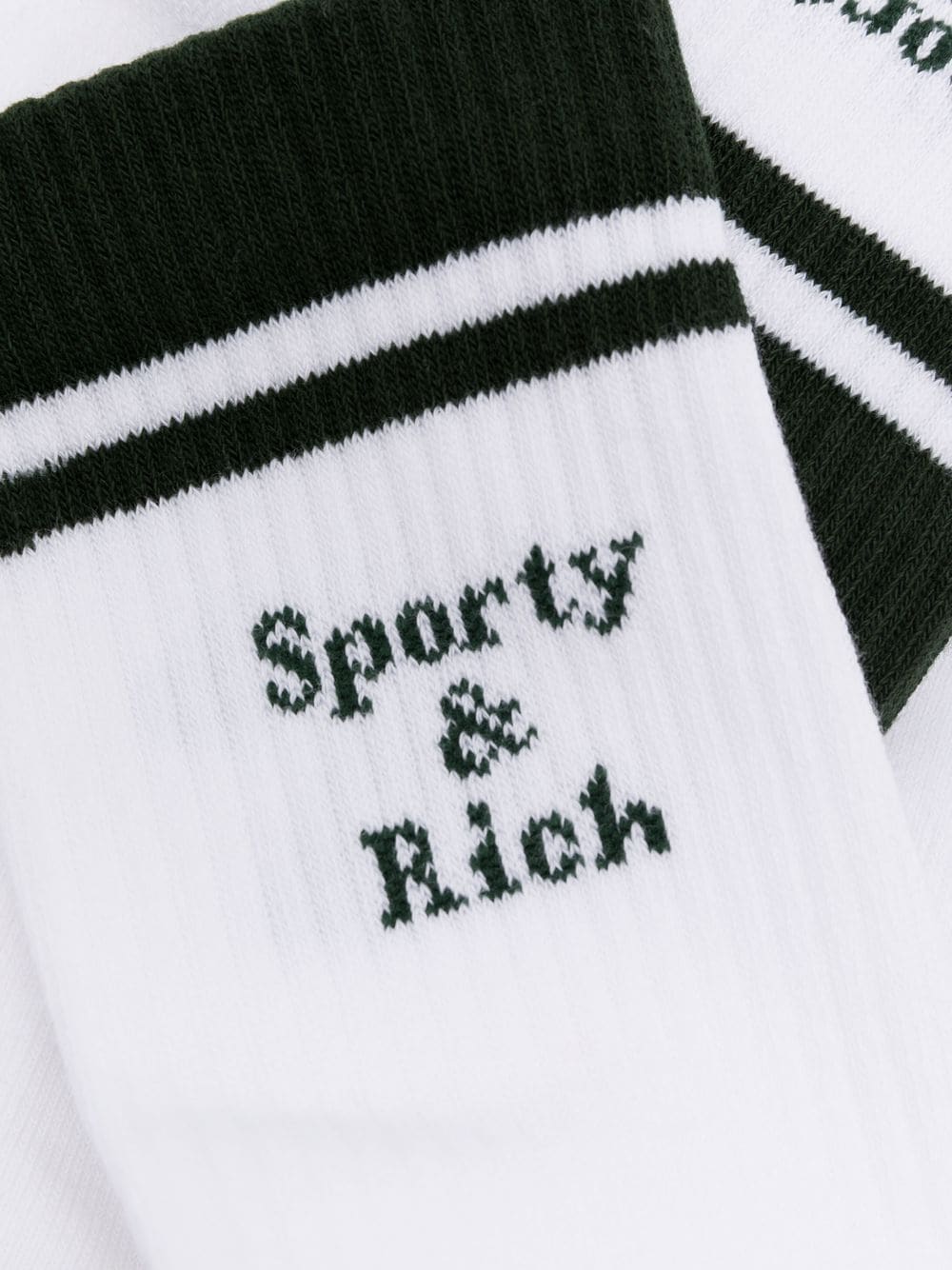 Sporty & Rich logo-intarsia two-tone Socks - Farfetch