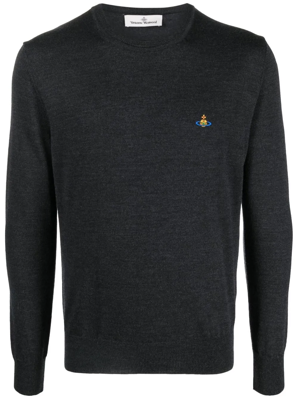 

Vivienne Westwood Orb-embroidered virgin wool jumper - Black