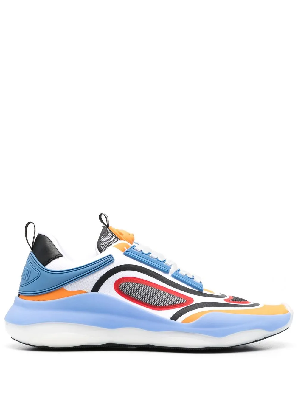 

Moschino tenis bajos con paneles - Azul