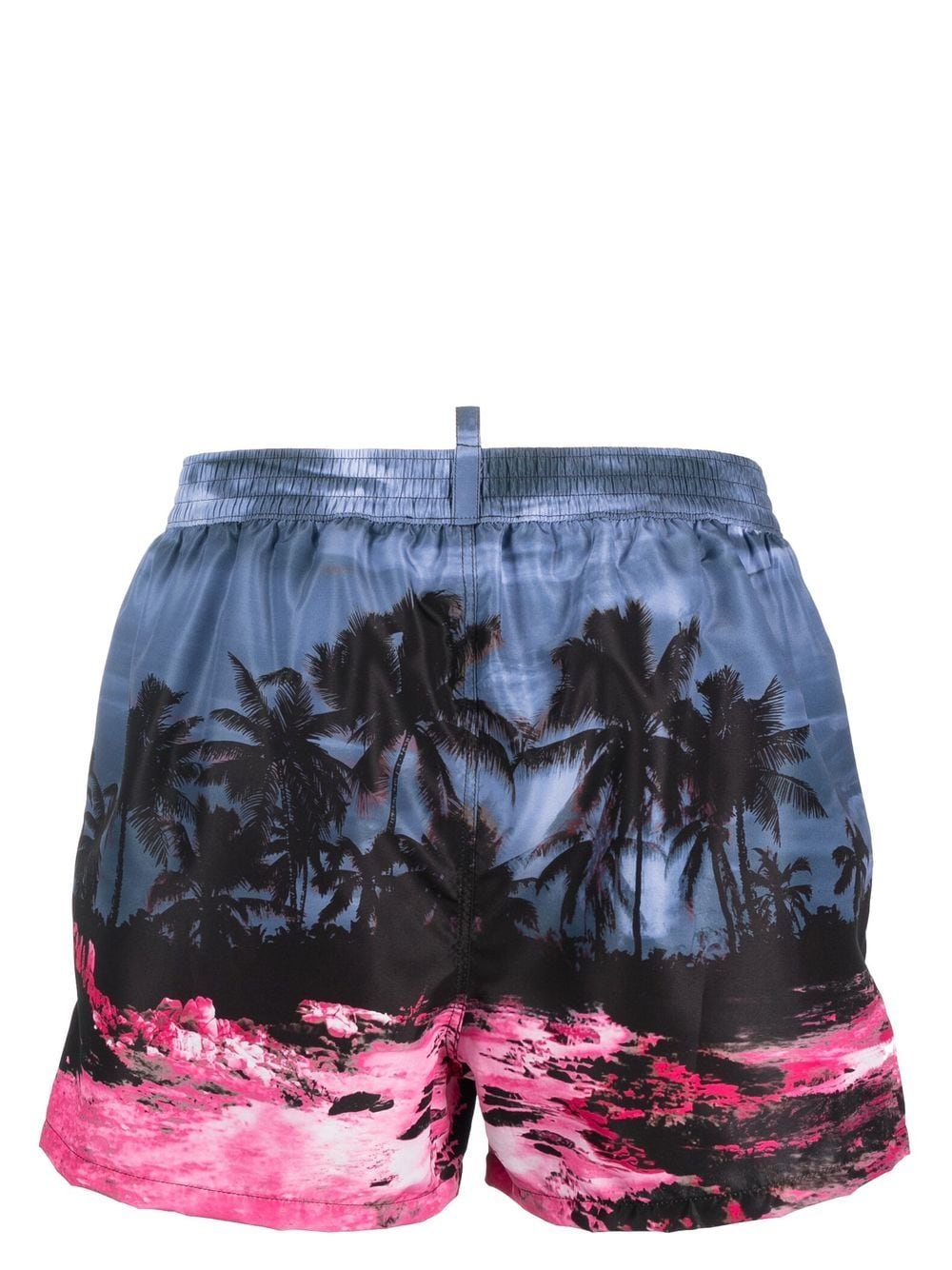 Shop Dsquared2 Graphic-print Swim Shorts In Blue