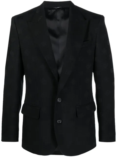 Dolce & Gabbana blazer con botones y logo en jacquard