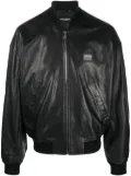Dolce & Gabbana logo-patch bomber jacket - Black