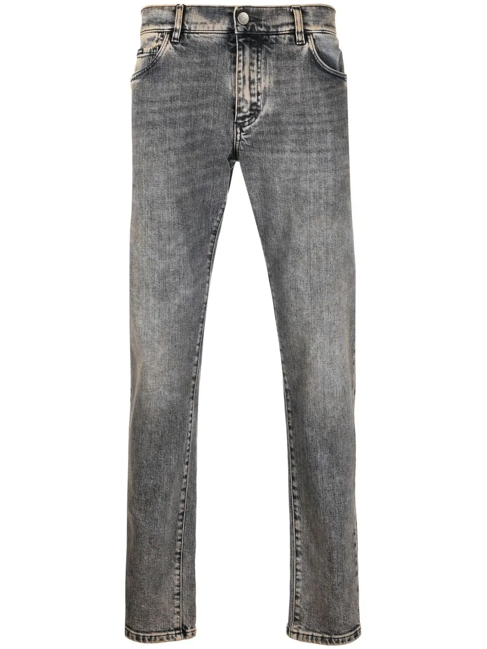 

Dolce & Gabbana logo-patch slim-fit jeans - Grey