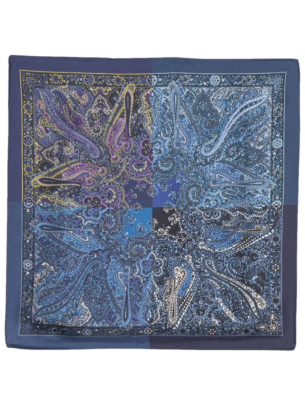 

ETRO paisley-print silk scarf - Blue