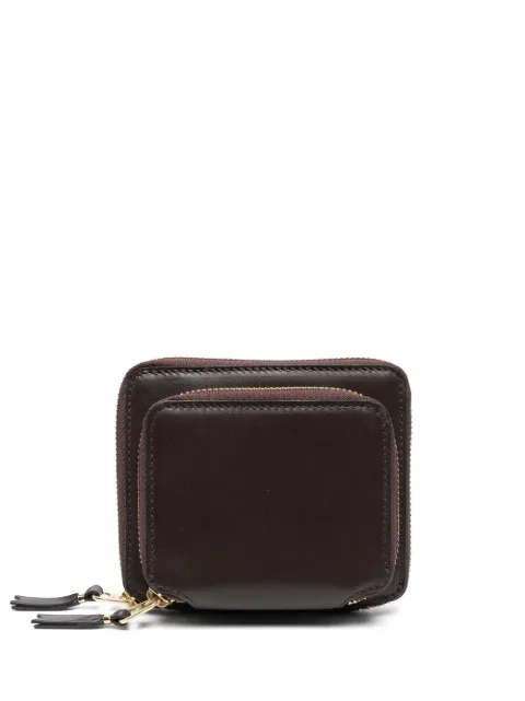 Comme Des Garçons Wallet porte-cartes en cuir à fermeture zippée 