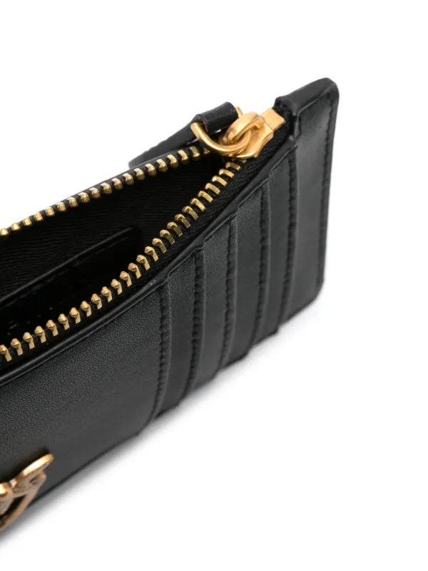 PINKO logo detail Leather Purse Farfetch