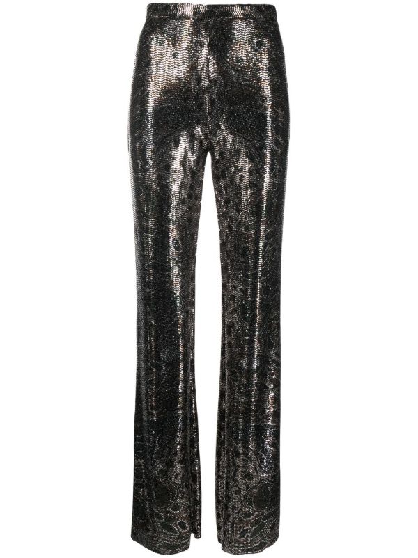 Flared store glitter trousers