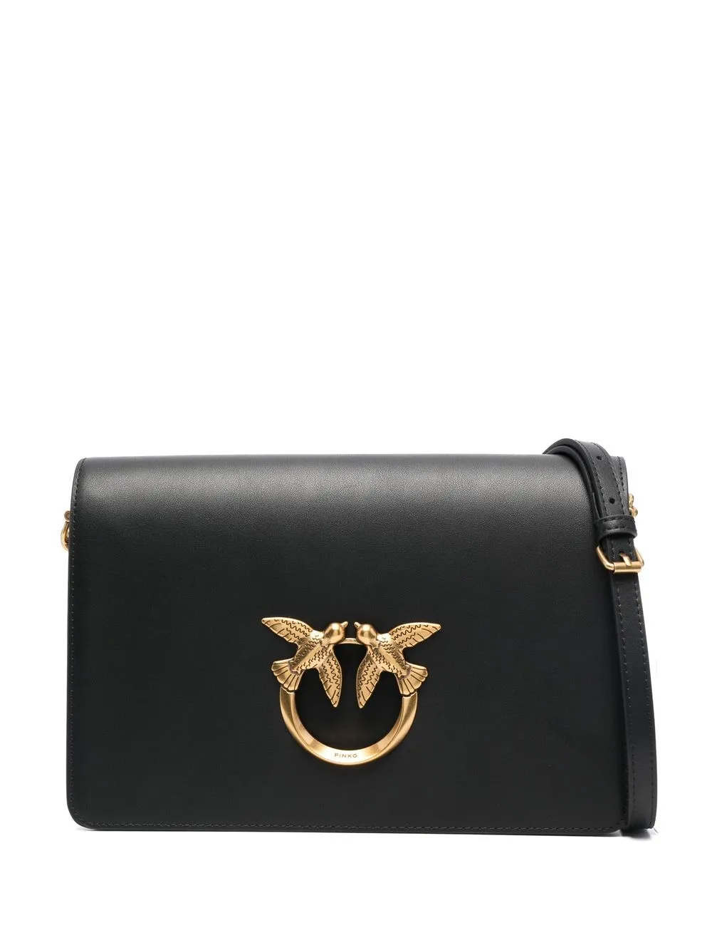 

PINKO bolsa crossbody con placa del logo - Negro