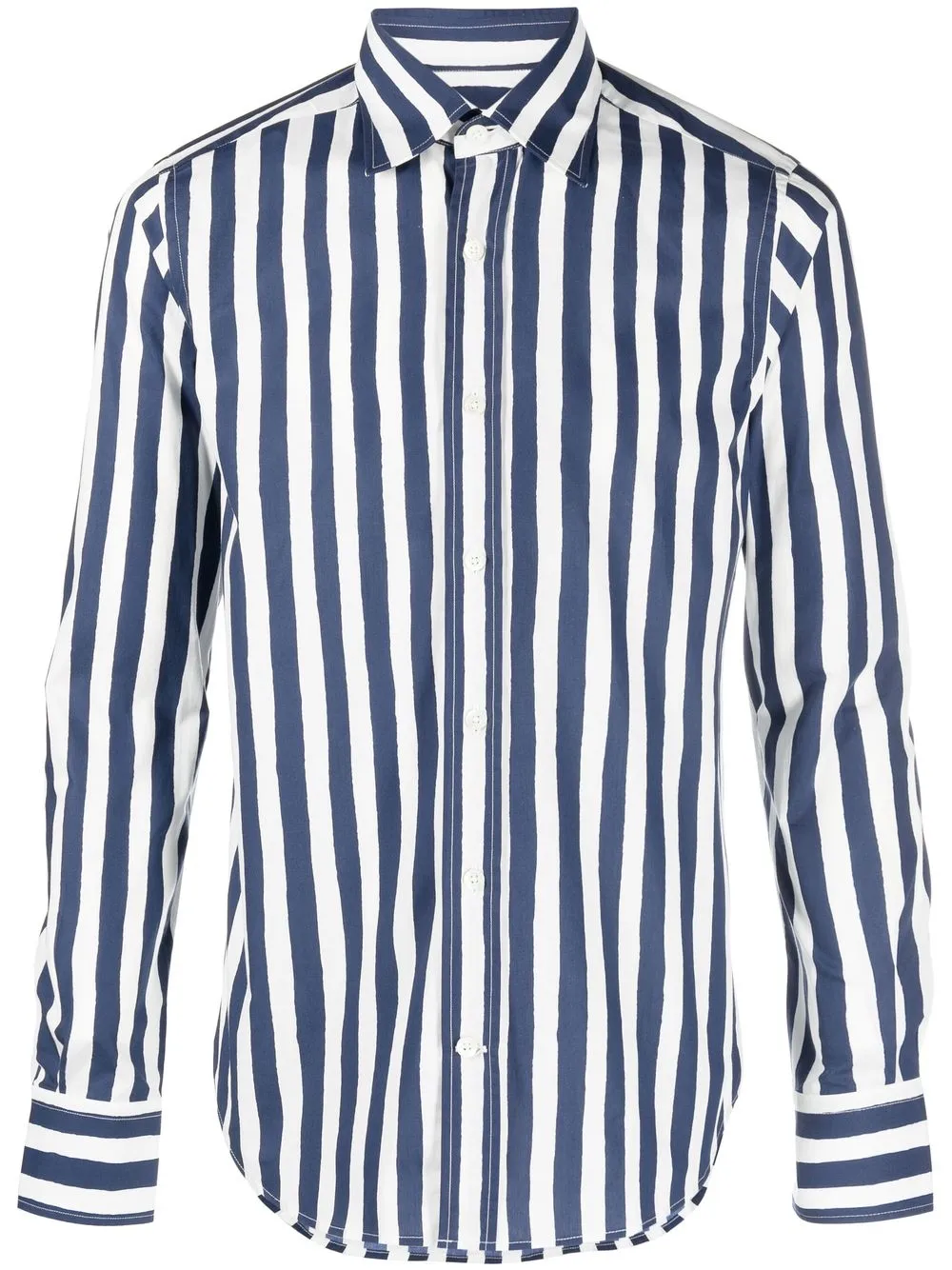 

Canali striped button-up shirt - White