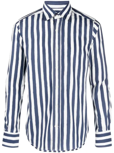 Canali striped button-up shirt