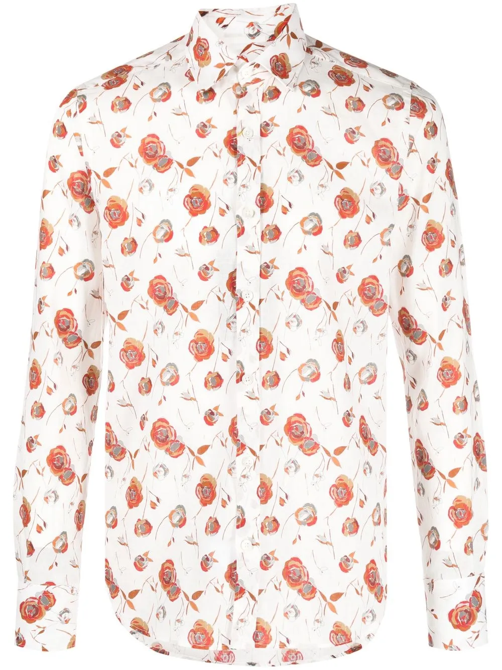 

Canali camisa con estampado floral - Blanco