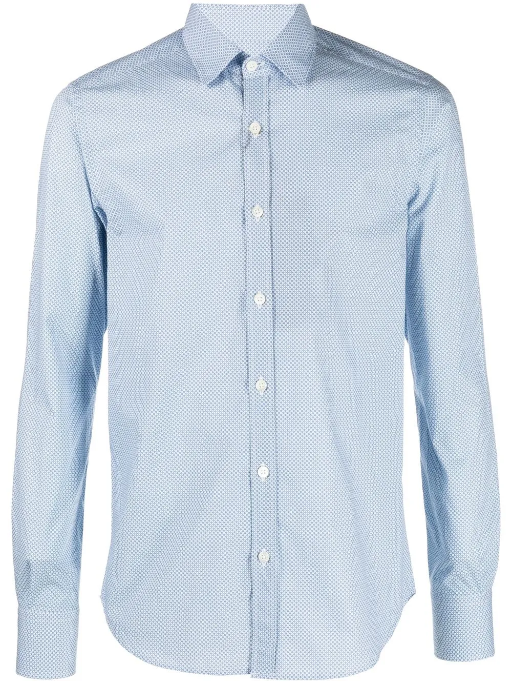 

Canali camisa con estampado geométrico - Azul