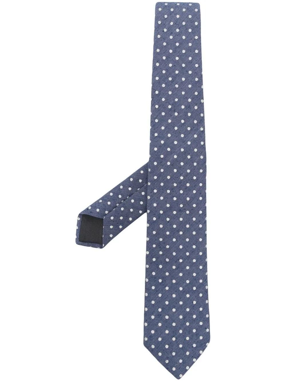 

Canali corbata de seda con estampado de lunares - Azul