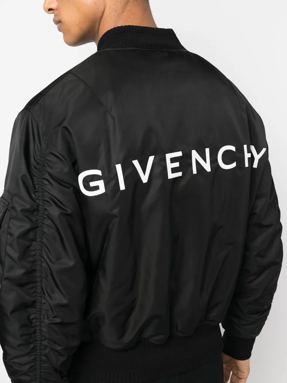 Givenchy logo-print zip-up Bomber Jacket - Farfetch