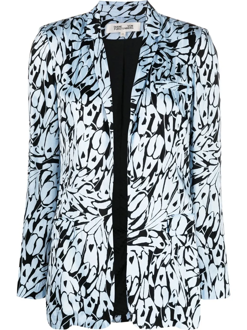 

DVF Diane von Furstenberg butterfly wing-print blazer - Blue