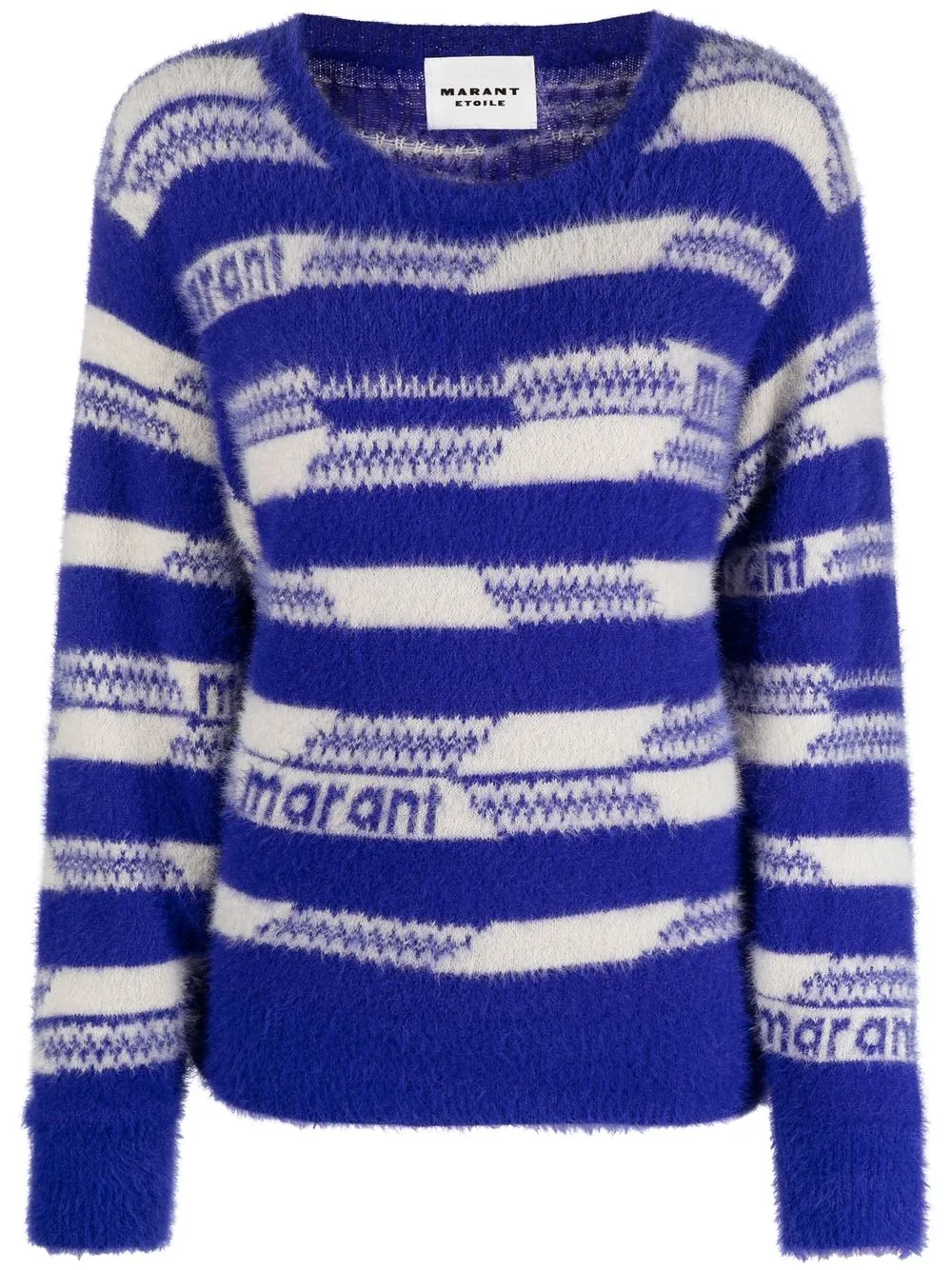 

Isabel Marant Étoile striped logo-jacquard jumper - Blue