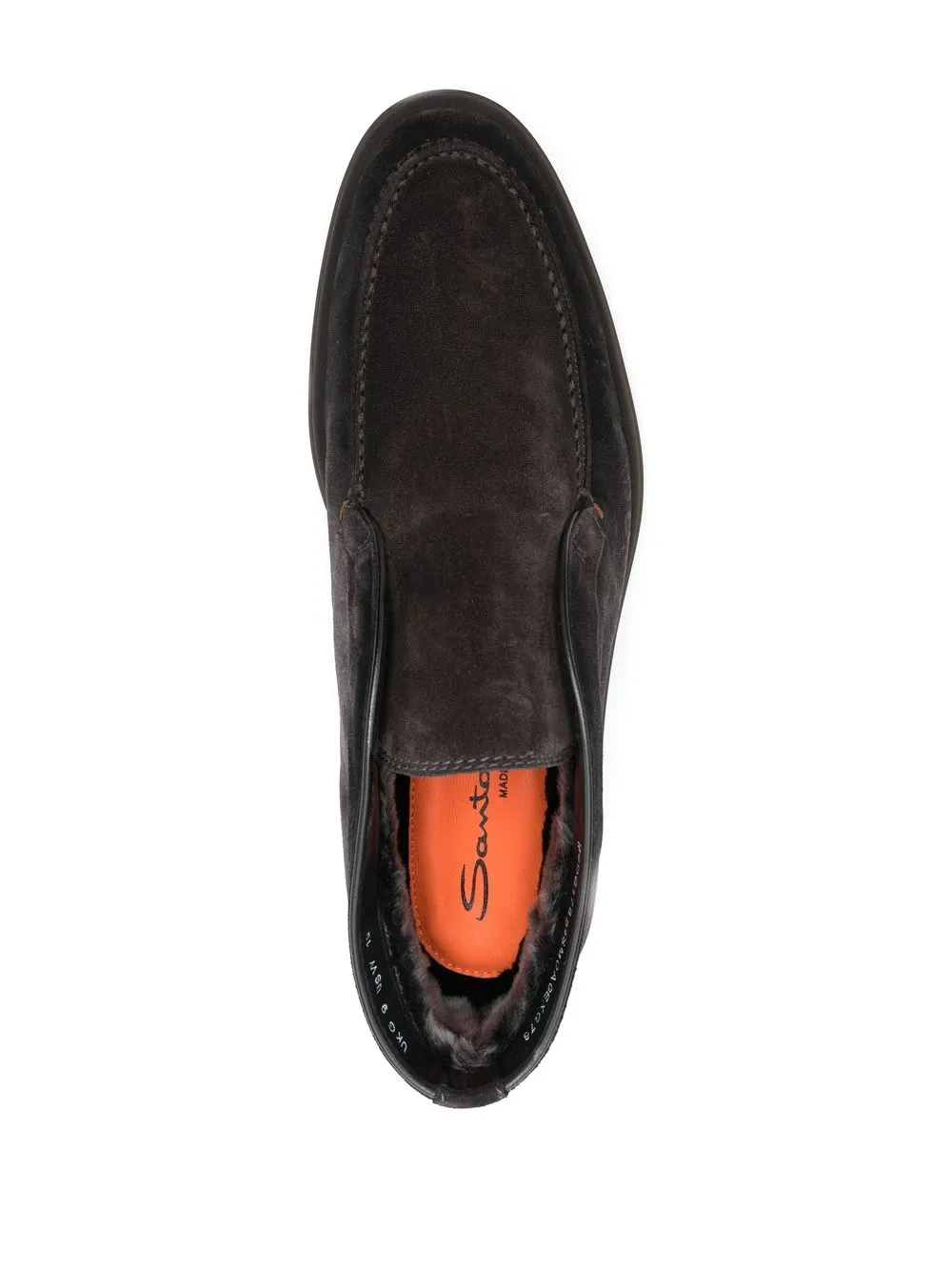Santoni Slip-on Suede Ankle Boots In Brown