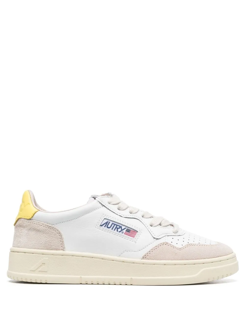 

Autry logo patch lace-up sneakers - White