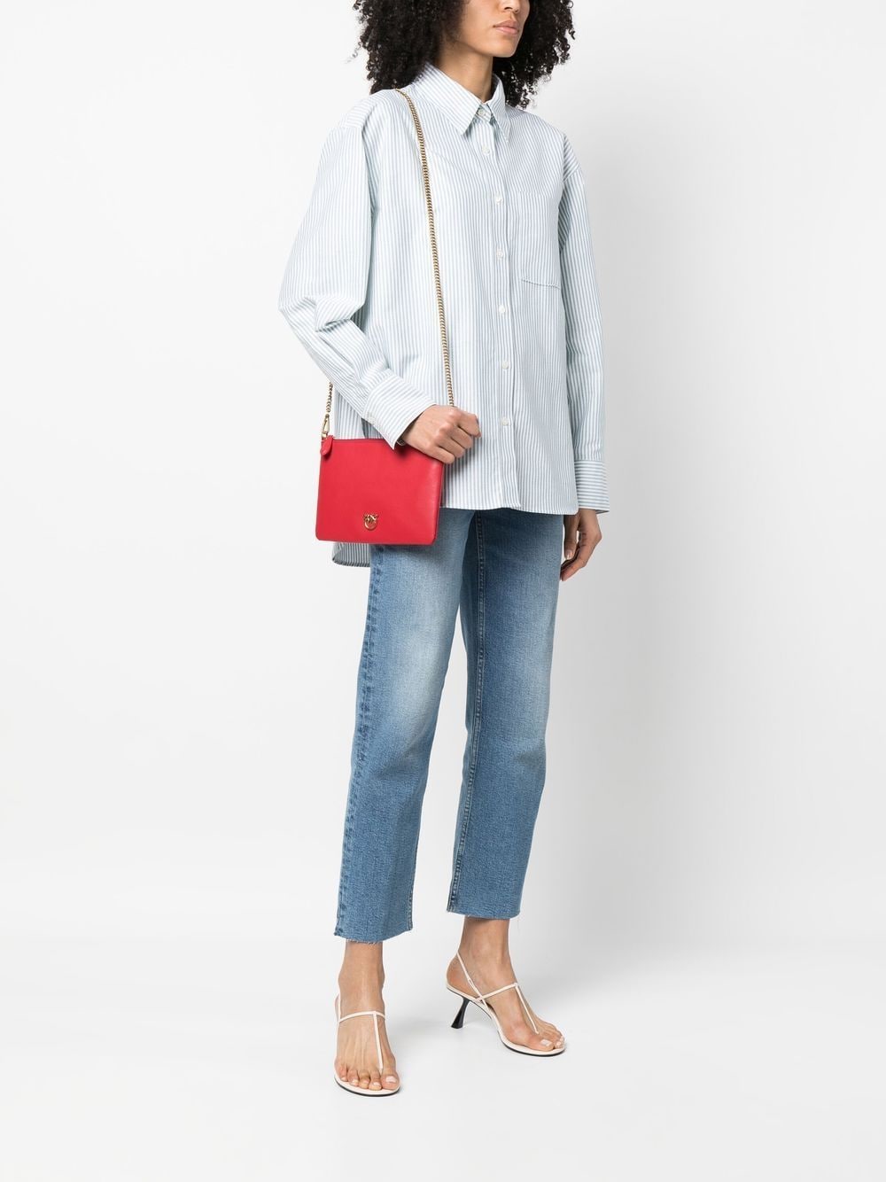 PINKO Crossbodytas met logoplakkaat - Rood