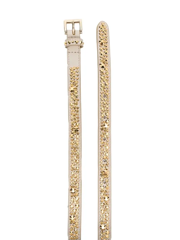 ベルト PRADA SS23 Embellished suede belt (1CC5552D0H F0522) Prada logo-embellished Suede Belt | Blue | FARFETCH