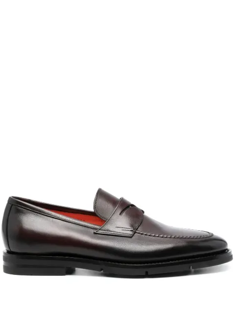 Santoni mocasines con puntera de almendra 