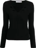 Simkhai ribbed-knit cut-out top - Black