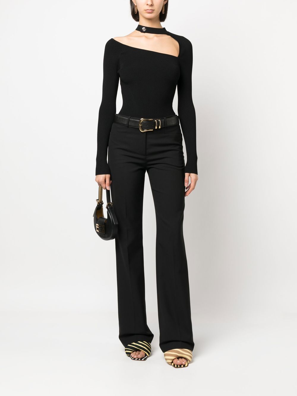 Shop Jonathan Simkhai Cut-out Detail Knitted Top In Black