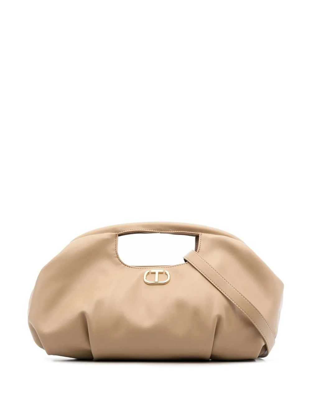 

TWINSET gathered top-handle tote bag - Neutrals