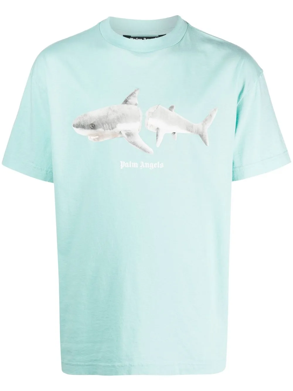 PALM ANGELS SHARK-PRINT LOGO T-SHIRT