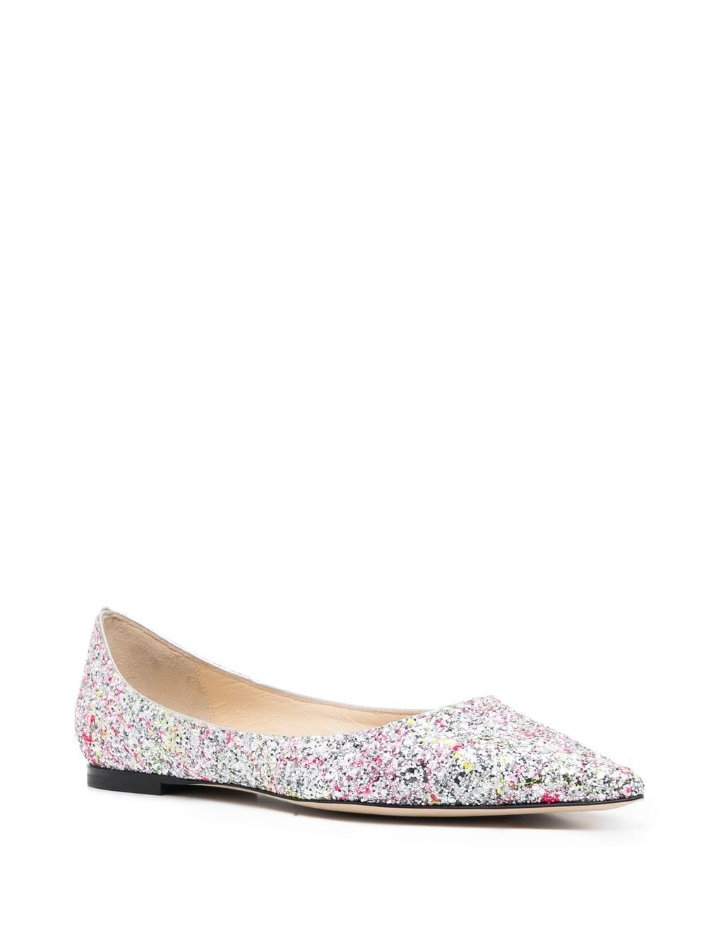 Jimmy Choo Leren ballerina pumps - Zilver