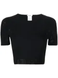 Wolford semi-sheer cropped top - Black