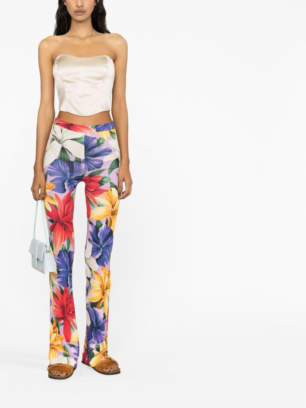 ETRO Broek met bloemenprint - Bruin