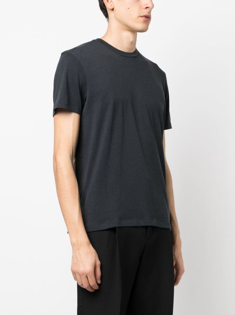 Shop Tom Ford Mélange-effect Short-sleeve T-shirt In Black