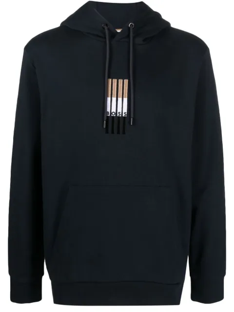 BOSS Moletom de capuz ajustável com logo