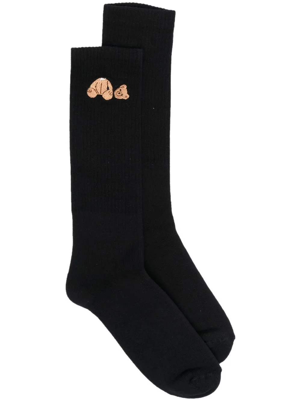 

Palm Angels teddy bear embroidered socks - Black