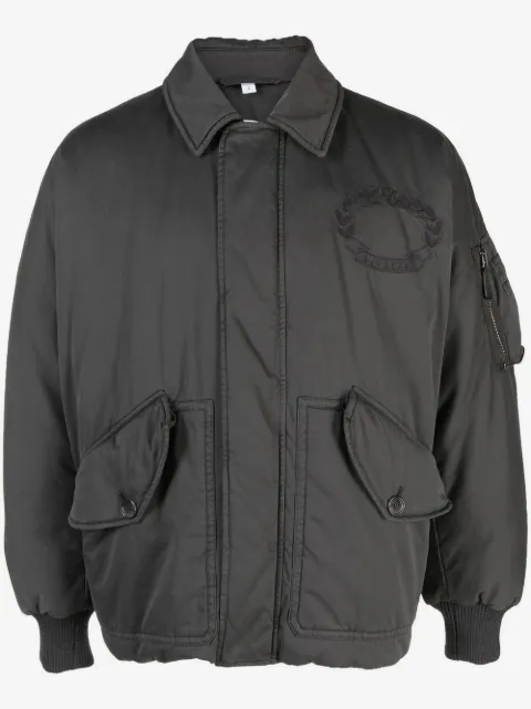 Burberry embroidered-logo bomber jacket