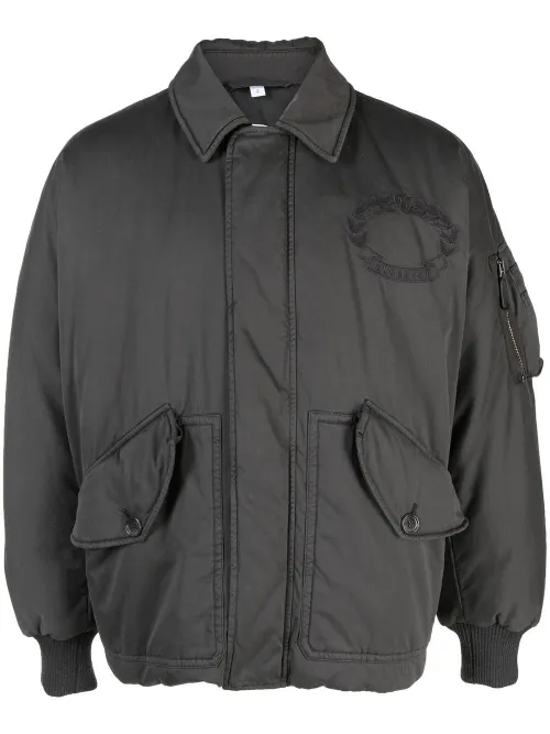 Veste bomber à logo brodé - Burberry - Modalova