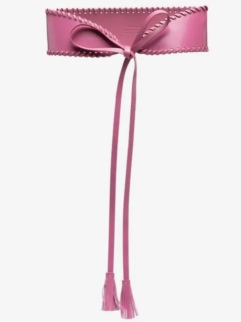 TWINSET tassel-detail leather sash belt