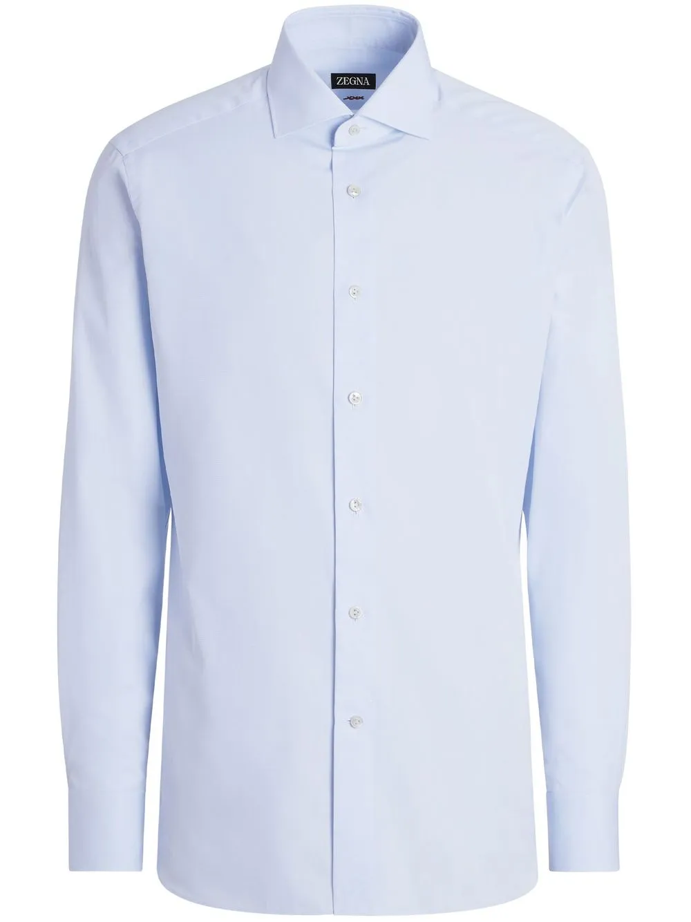 

Zegna camisa con motivo pied de poule - Azul