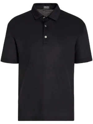 Zegna リネン ポロシャツ | ブルー | FARFETCH JP