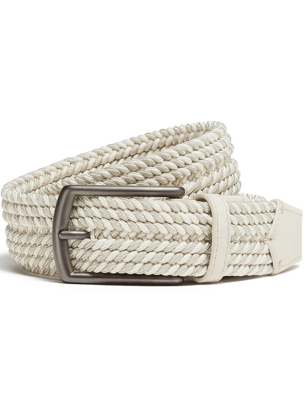 Zegna Braided 30mm Belt In White