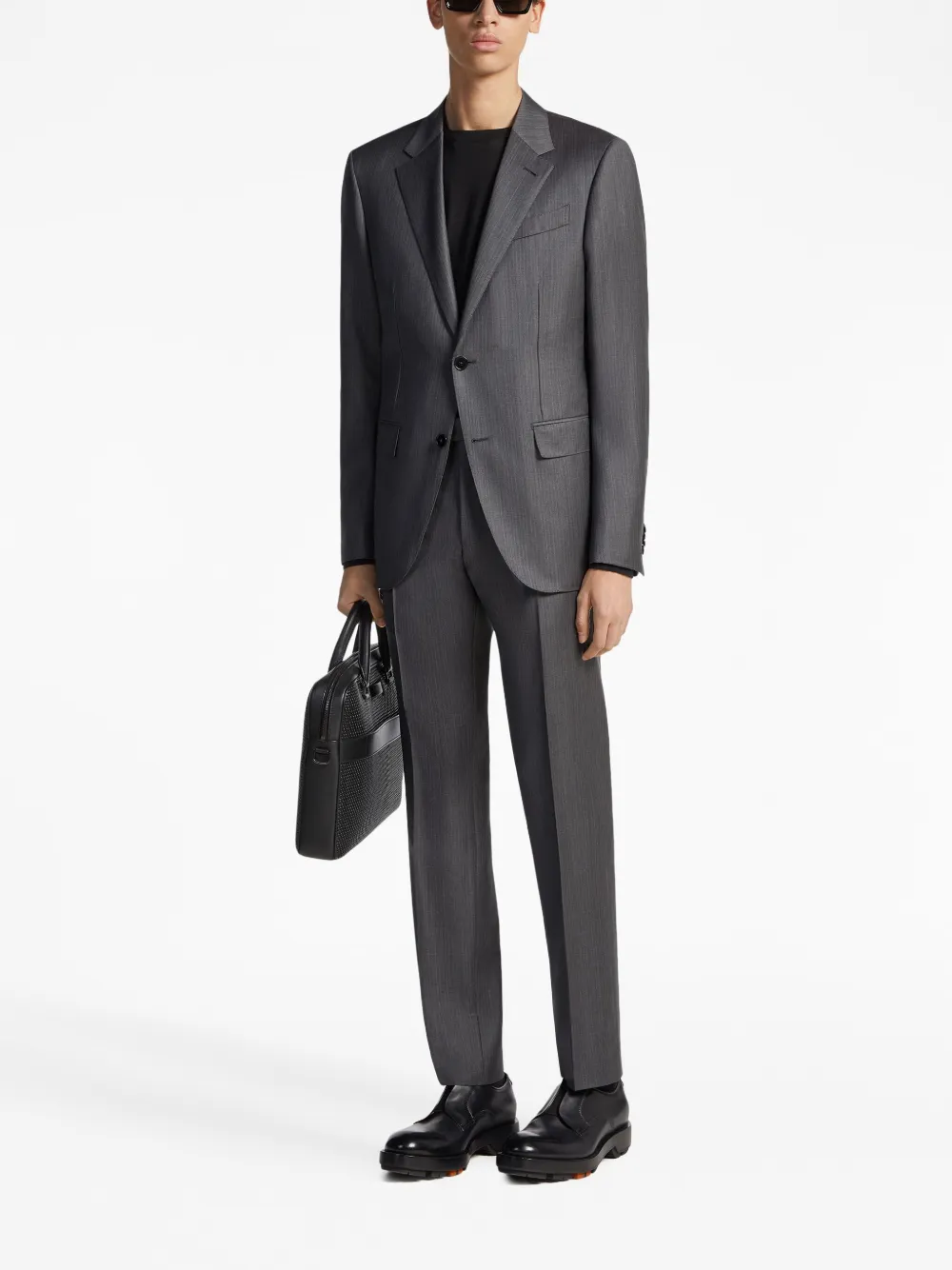 Zegna Pak met enkele rij knopen - Grijs