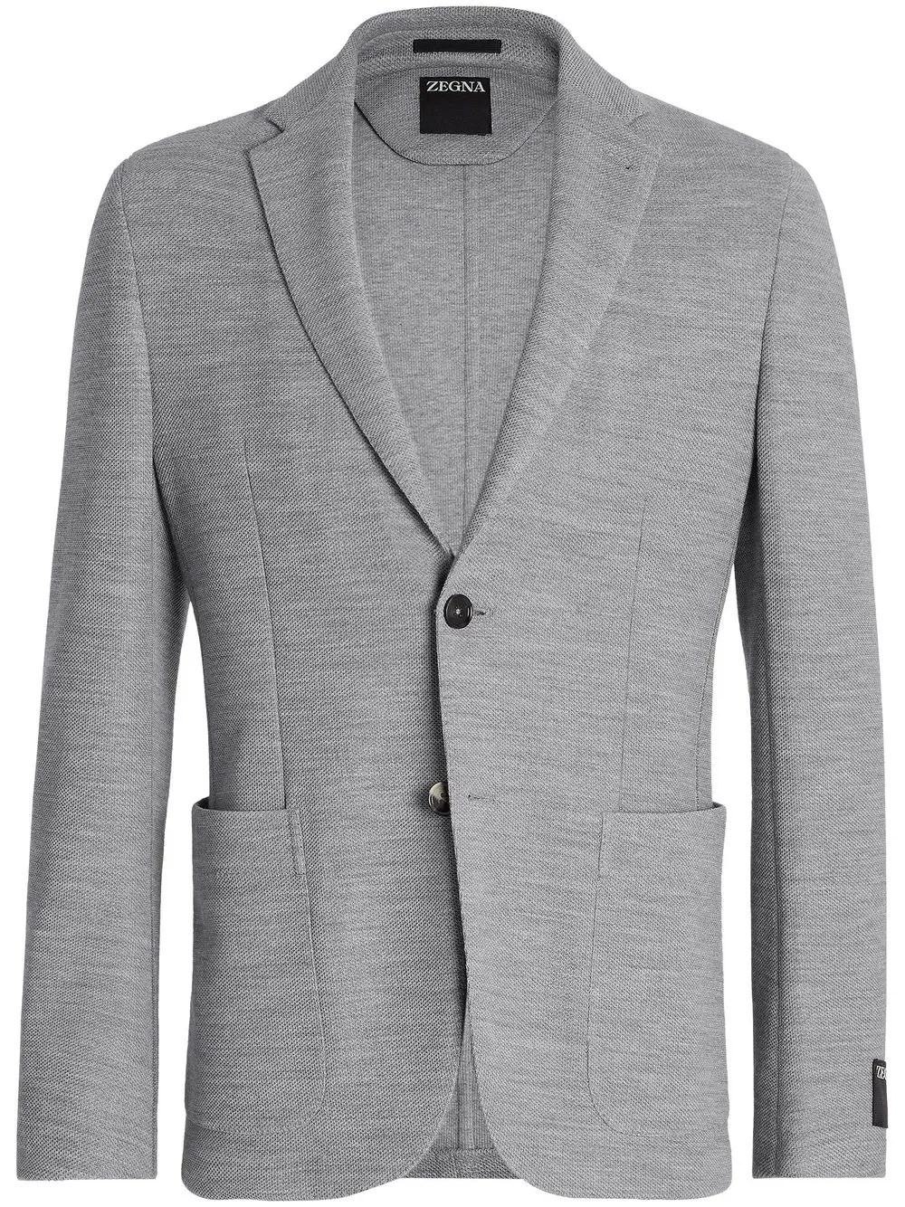 

Zegna blazer con parche del logo en la manga - Gris