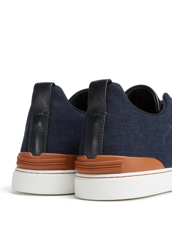【関税込み】ZEGNA ブルー スエード Triple Stitch スニーカー Zegna Triple Stitch スニーカー | ブルー | FARFETCH JP