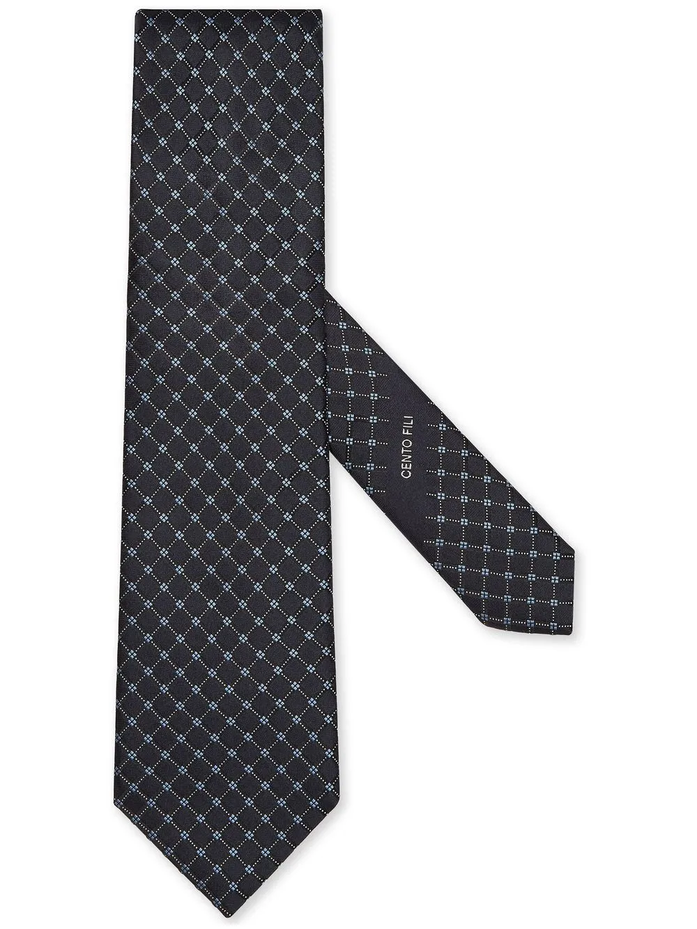 Zegna Patterned Jacquard Tie In Blue