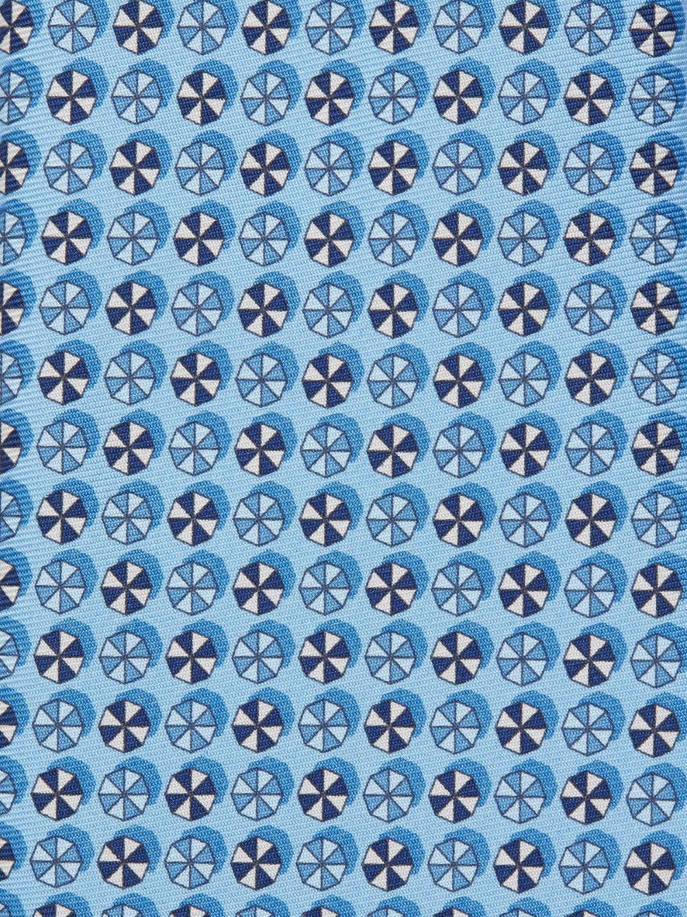 Zegna Stropdas met geometrische print - Blauw