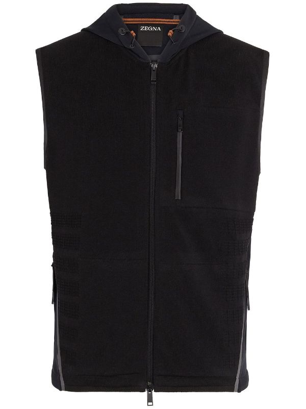 Sleeveless zip up online vest