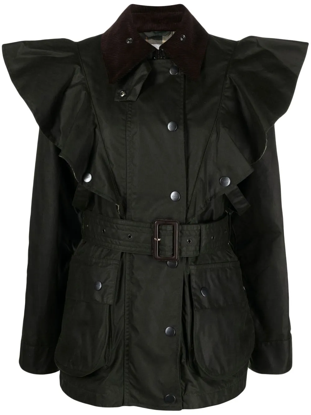 

Chloé x Barbour Dustyn wax coat - Green